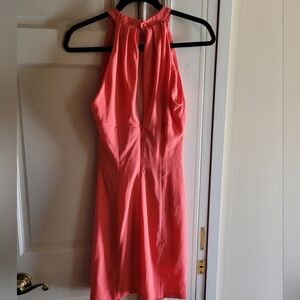 Chic Backless Coral Dress